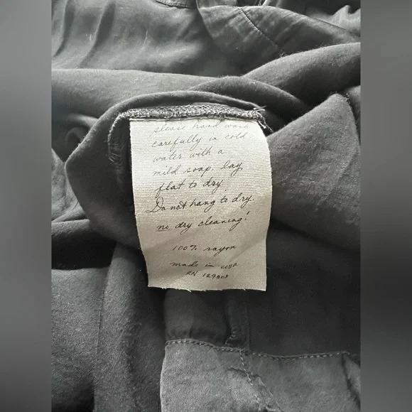 $425 Raquel Allegra Women Diane Wrap Maxi Dress Black Size 0 Small Quiet Luxury - Picture 12 of 13